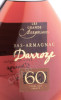 этикетка арманьяк darroze bas armagnac les grands assemblages 60 ans d age 0.7л