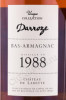 этикетка арманьяк armagnac darroze bas-armagnac unique collection 1988 0.7л