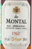 этикетка арманьяк de montal bas armagnac 1962 years 0.2л
