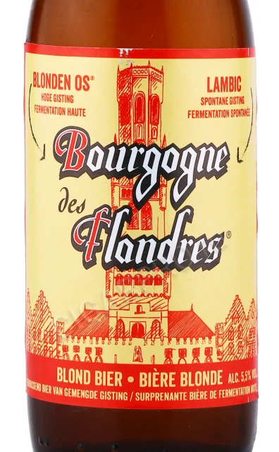 Этикетка Пиво Бургунь де Фландер Брюн 0.33л