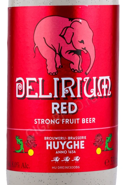 Этикетка Пиво Делириум Ред 0.33л