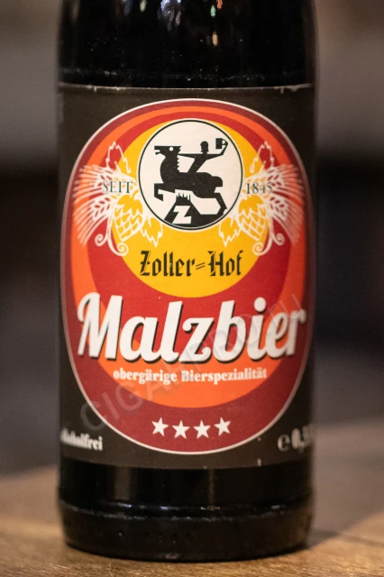 Этикетка Пиво Цоллер-Хоф Мальцбир Безалкогольное 0.33л