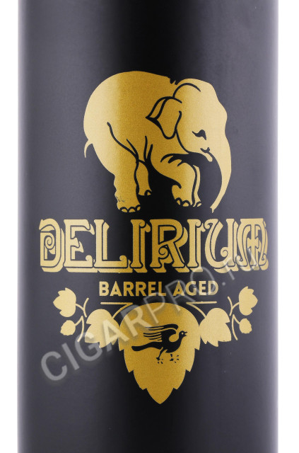 этикетка пиво delirium black barrel aged 0.75л