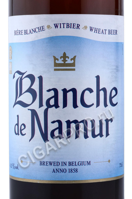 этикетка пиво blanche de namur