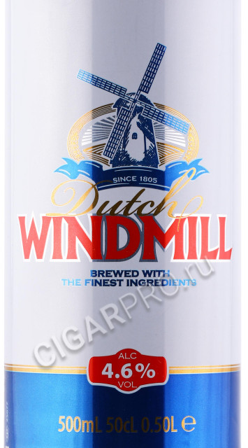 этикетка пиво dutch windmill 0.5л
