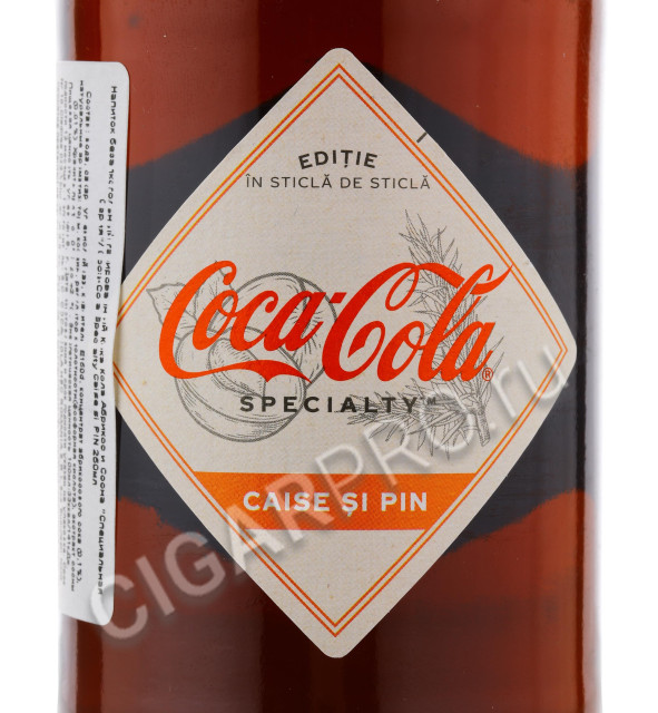 этикетка coca cola apricot and pine 0.25 l