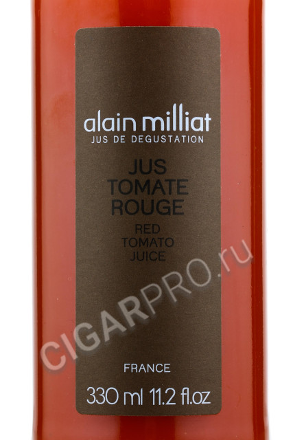 этикетка alain milliat jus de tomate