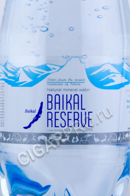 этикетка вода baikal reserve sparkling 0.33л