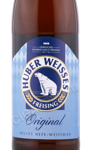 этикетка пиво huber weisses original 0.5л