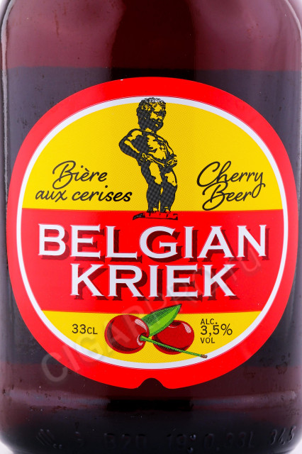 этикетка пиво belgian kriek 0.33л
