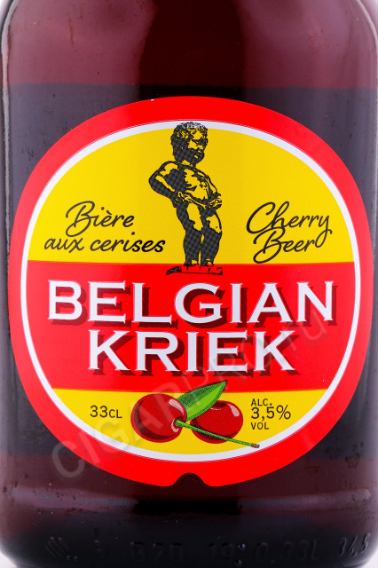 этикетка пиво belgian kriek 0.33л