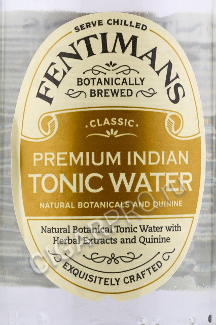 этикетка лимонад fentimans indian tonic 0.2л