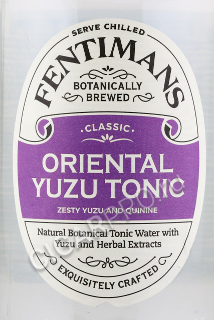этикетка лимонад fentimans oriental yuzu tonic 0.2л