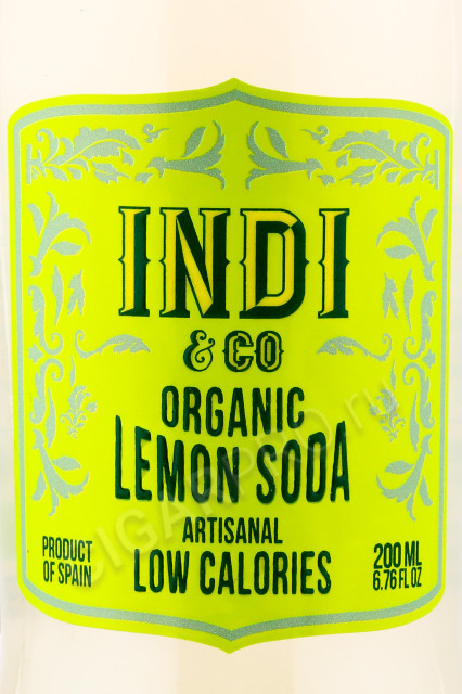 этикетка тоник indi organic lemon tonic 0.2л