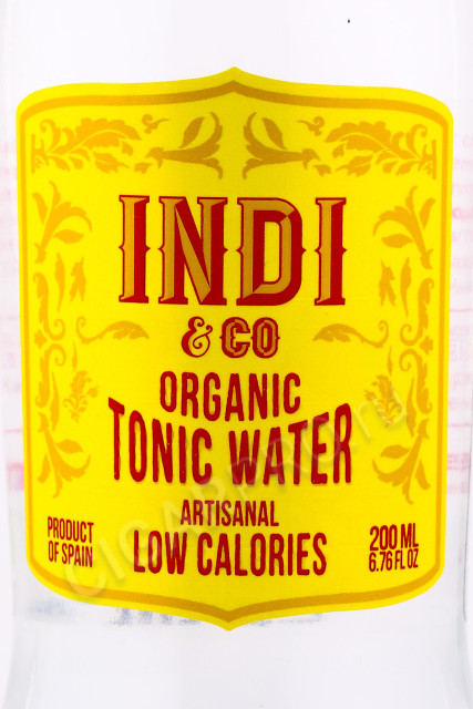 этикетка тоник indi organic tonic water 0.2л