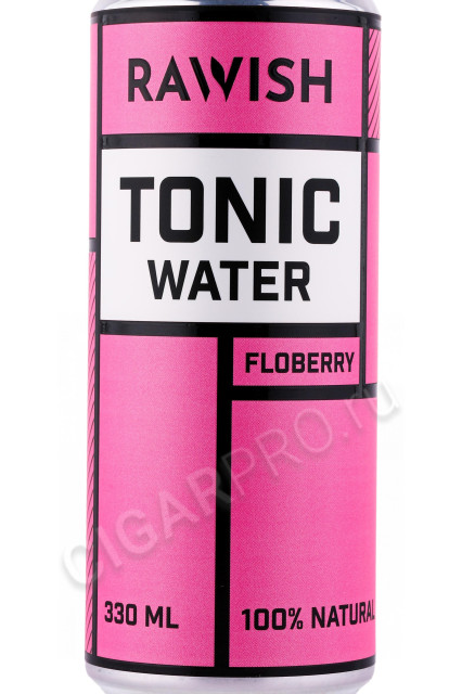 этикетка тоник rawish water tonic flowberry 0.33л