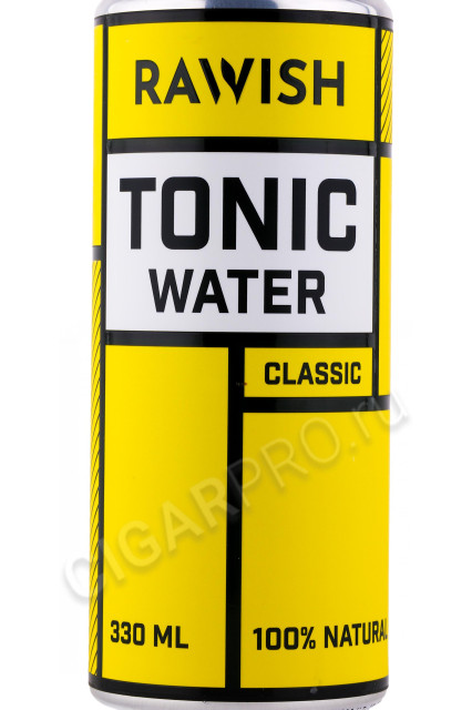 этикетка тоник rawish water tonic classic 0.33л