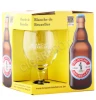 Подарочная коробка Пиво Бланш де Брюссель 0.33л 3 бут +1 бокал