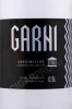 этикетка вода garni crystalline sparkling 0.5л