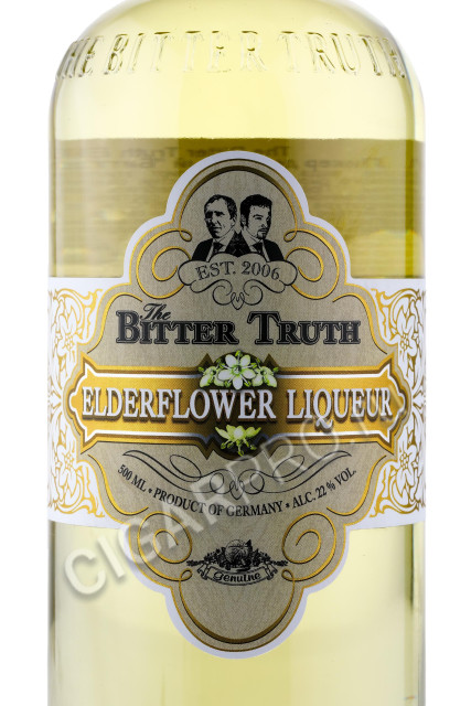 контрэтикетка bitter truth elderflower liqueur 0.5л