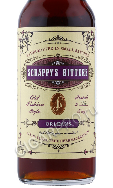 этикетка биттер scrappy s bitters orleans 0.15л