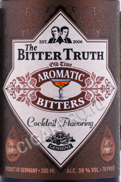 этикетка биттер the bitter truth old time aromatic 0.2л
