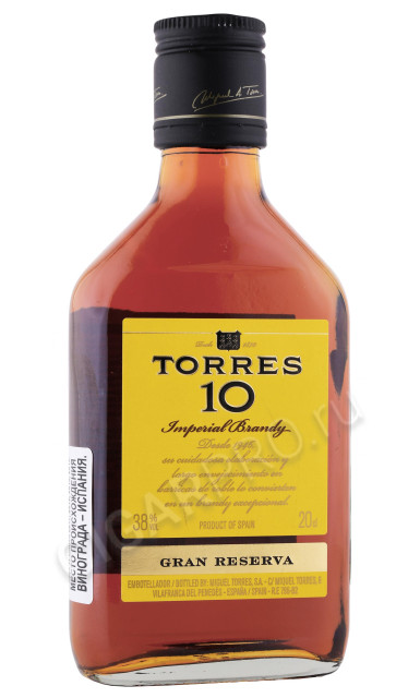 бренди torres 10 gran reserva 0.2л