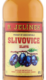 этикетка бренди r jelinek slivovice zlata 1л