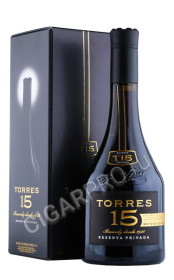 бренди torres reserva privada 15 years 0.7л в подарочной упаковке