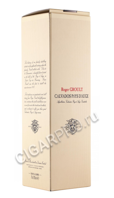 подарочная упаковка кальвадос roger groult reserve ancestrale 50 years 0.7л