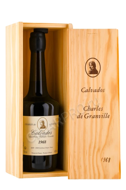 Кальвадос Шарль де Гранвиль 1968г 0.7л в деревянной упаковке