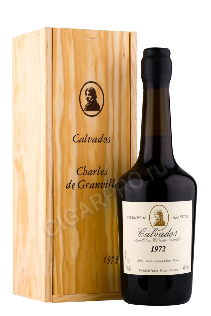 Кальвадос Шарль де Гранвиль 1972г 0.7л в деревянной упаковке