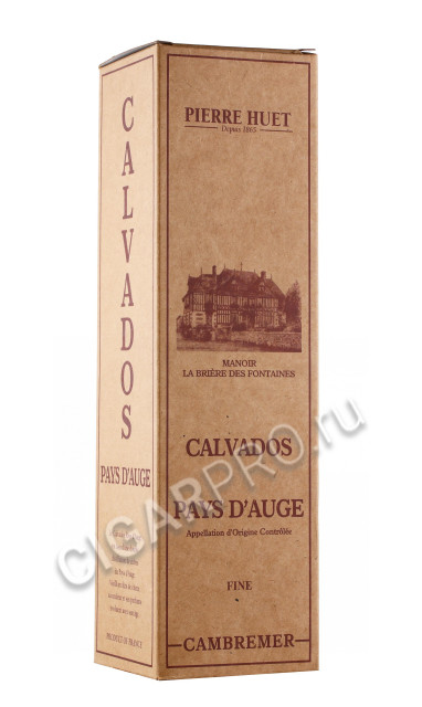 подарочная упаковка кальвадос calvados pierre huet fine 0.7л