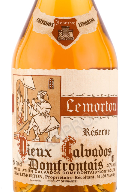 этикетка кальвадос calvados lemorton reserve 5 years 0.7л