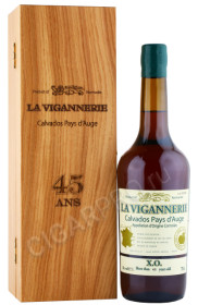 кальвадос la vigannerie pays d auge 45 years old xo 0.7л в деревянной упаковке