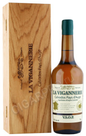 кальвадос la vigannerie vsop 0.7л в деревянной упаковке