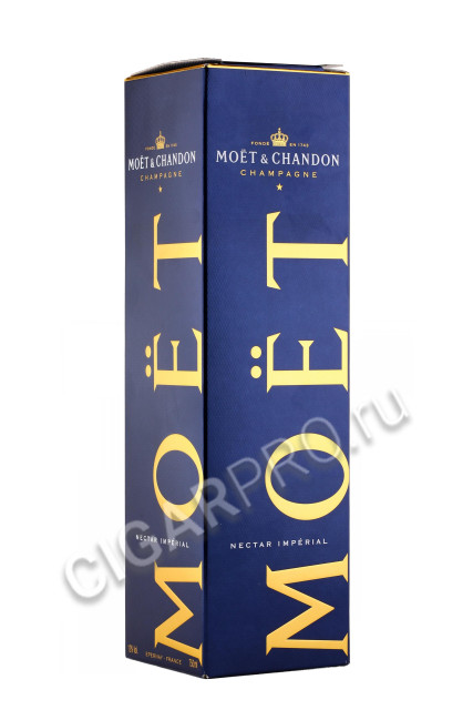 подарочная упаковка шампанское moet & chandon nectar imperial 0.75л