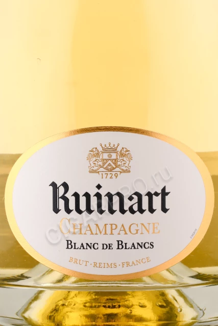 Этикетка Шампанское Рюинар Блан де Блан 1.5л