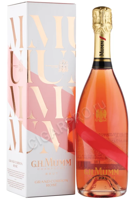 Шампанское ДжГ Мумм Гранд Кордон Розе 0.75л в подарочной упаковке