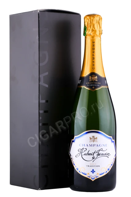 Шампанское Юбер Фавье Брют Традисьон 0.75л в подарочной упаковке