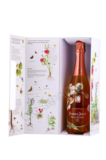 Шампанское Перрье Жуэ Белль Эпок Розе розовое брют 0.75л в подарочной упаковке