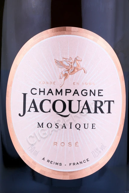 Этикетка Шампанское Жакарт Розе Мозаик 0.75л