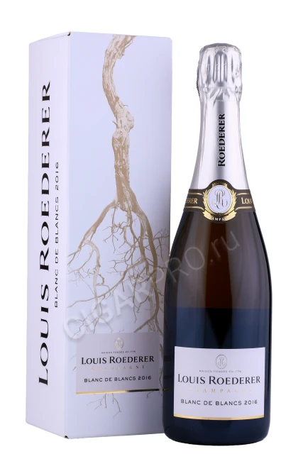 Шампанское Луи Родерер Блан де Блан 2016г 0.75л в подарочной упаковке