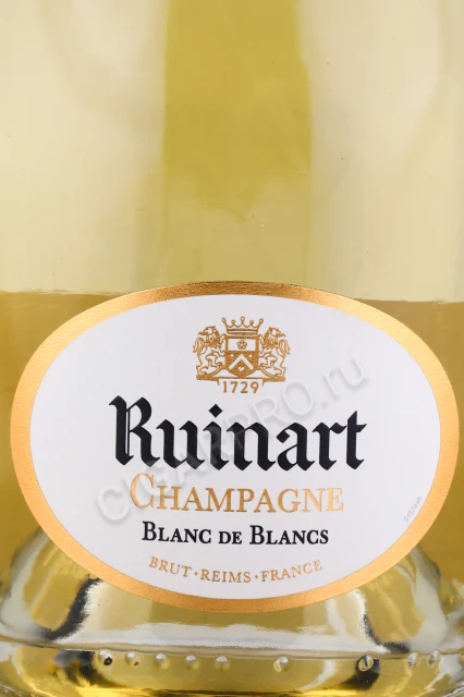 Этикетка Шампанское Рюинар Блан де Блан 0.75л