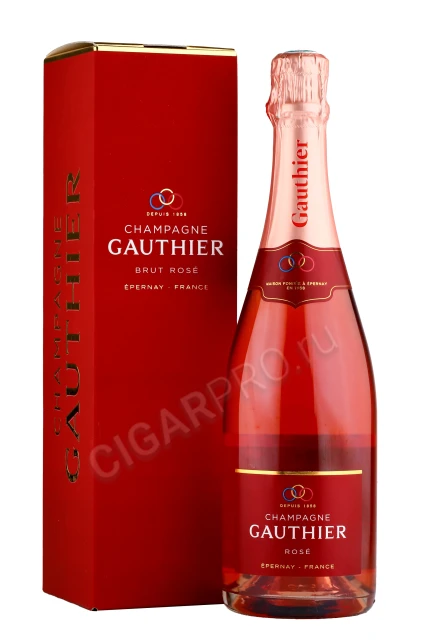 Шампанское Готье Розе 0.75л в подарочной упаковке