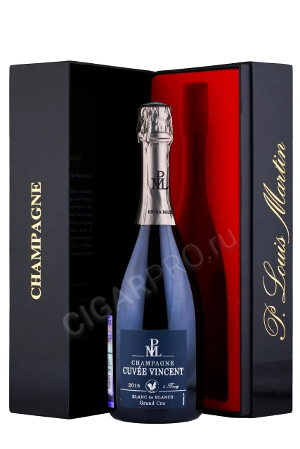 Шампанское Поль Луи Мартэн Кюве Винсэн Винтаж 2015г 0.75л в подарочной упаковке