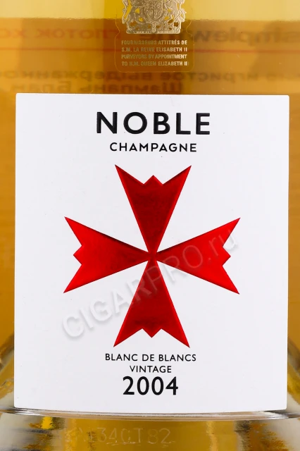 Этикетка Шампанское Лансон Нобль Шампань Блан де Блан 2004г 0.75л