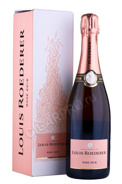 Шампанское Луи Родерер Брют Розе 2016г 0.75л в подарочной упаковке