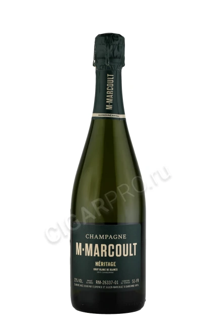 M. Marcoult Heritage Blanc de Blancs Шампанское М. Марку Эритаж Блан де Блан 0.75л