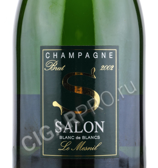 этикетка salon le mesnil blanc de blancs 2002